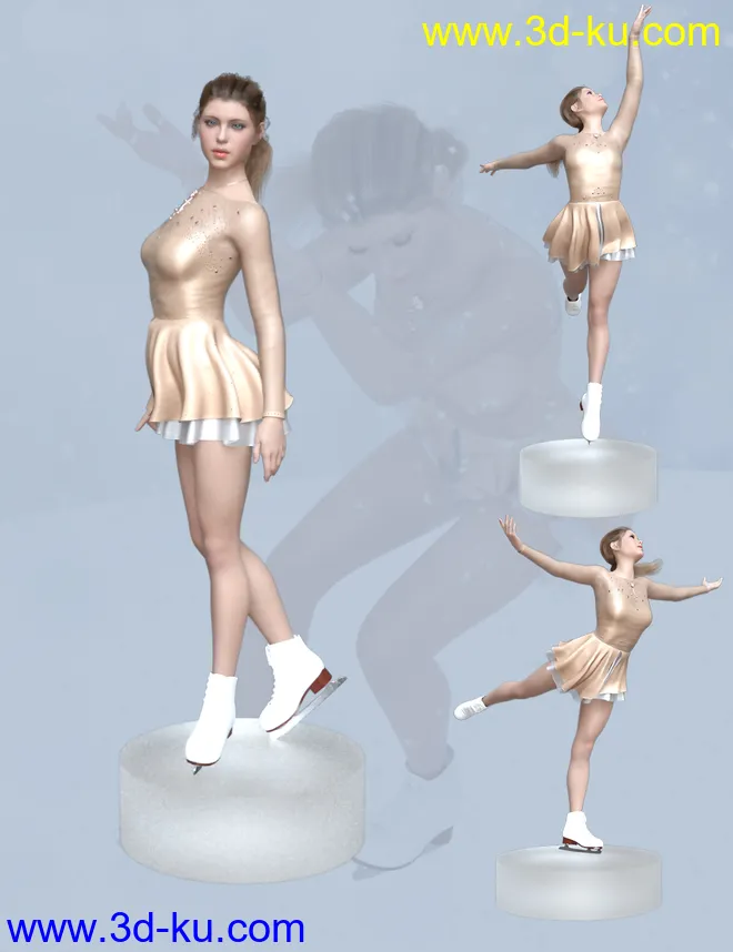 Skate Queen Poses for Genesis 8 Female模型的图片3