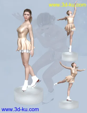 3D打印模型Skate Queen Poses for Genesis 8 Female的图片