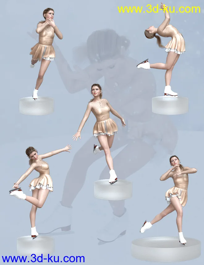 Skate Queen Poses for Genesis 8 Female模型的图片4