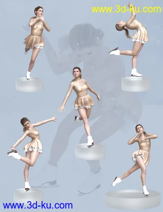 3D打印模型Skate Queen Poses for Genesis 8 Female的图片