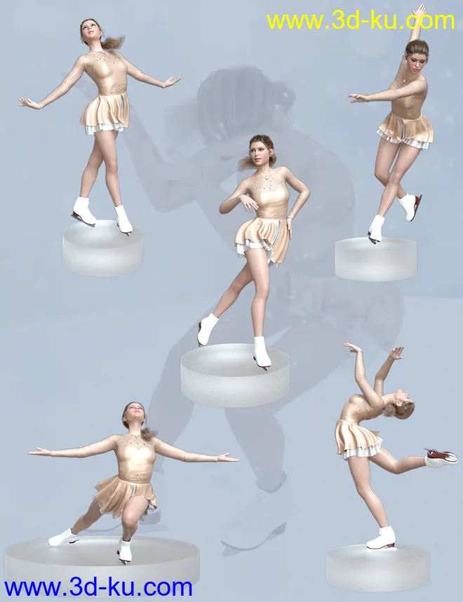 Skate Queen Poses for Genesis 8 Female模型的图片5