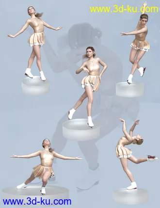 3D打印模型Skate Queen Poses for Genesis 8 Female的图片