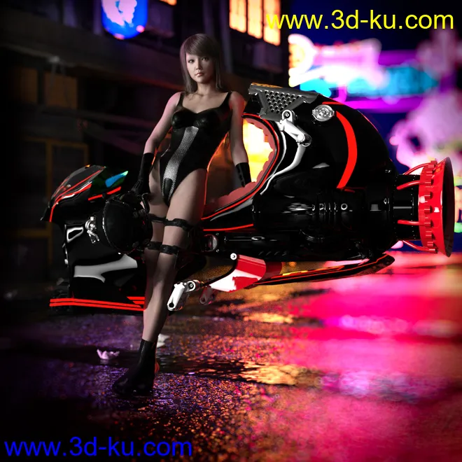 Speeder Bike and Outfit for Genesis 8 Female(s)模型的图片2