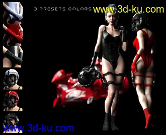 3D打印模型Speeder Bike and Outfit for Genesis 8 Female(s)的图片