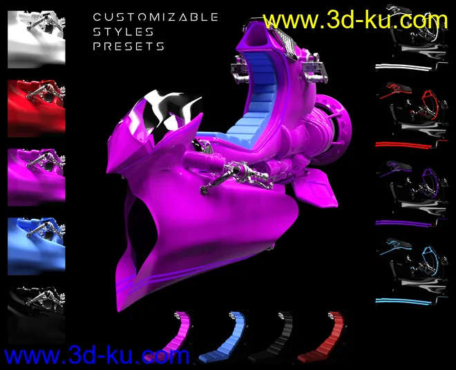 Speeder Bike and Outfit for Genesis 8 Female(s)模型的图片8