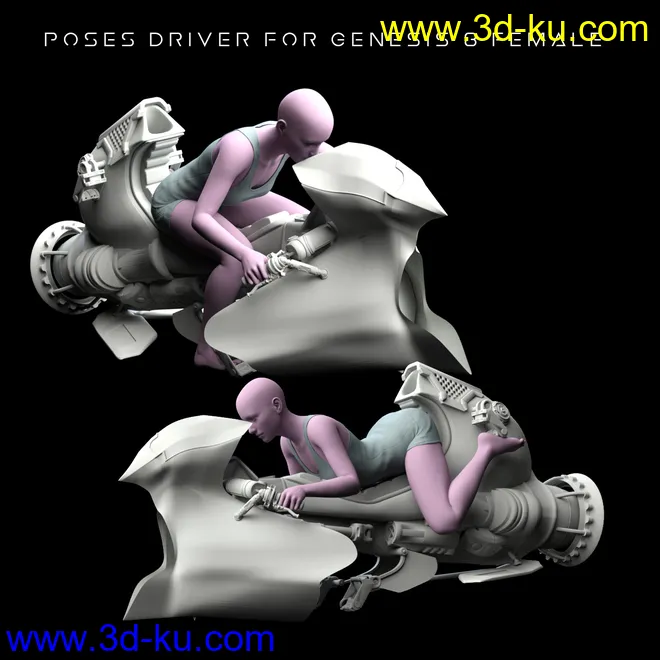 Speeder Bike and Outfit for Genesis 8 Female(s)模型的图片10