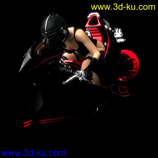 Speeder Bike and Outfit for Genesis 8 Female(s)模型的图片11