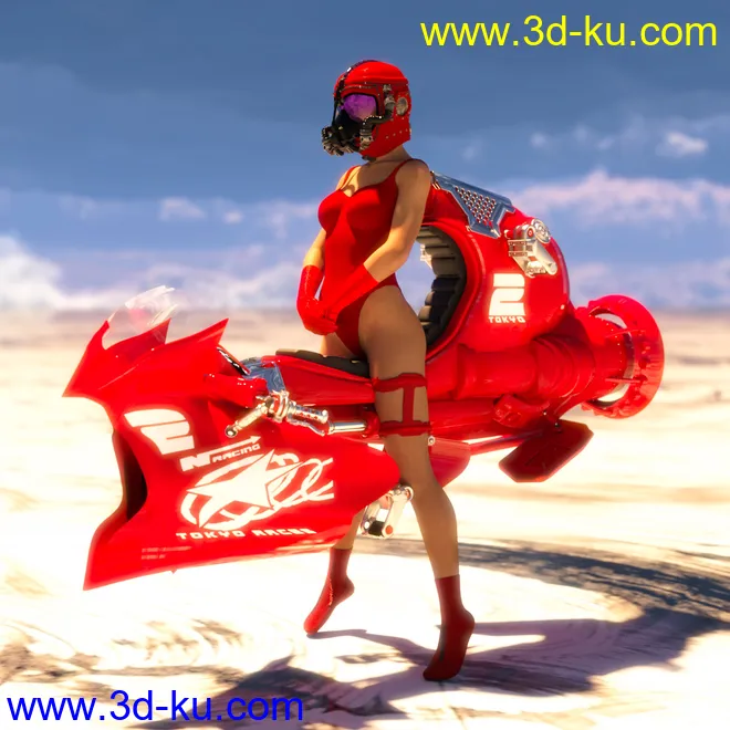 Speeder Bike and Outfit for Genesis 8 Female(s)模型的图片16
