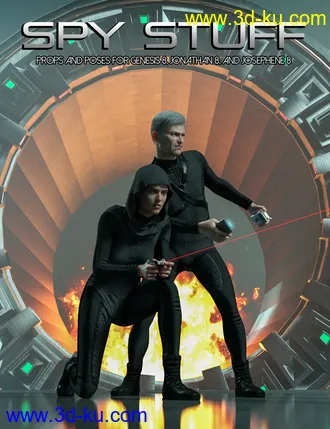 3D打印模型SpyStuff Props and Poses for Genesis 8的图片