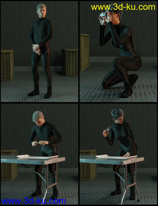 SpyStuff Props and Poses for Genesis 8模型的图片3