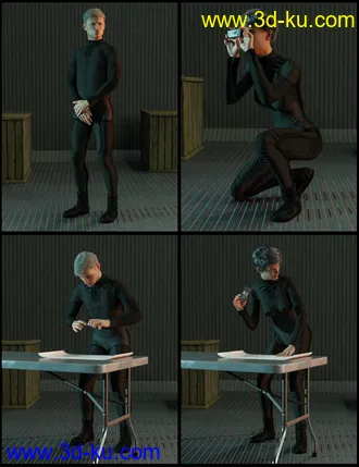 3D打印模型SpyStuff Props and Poses for Genesis 8的图片