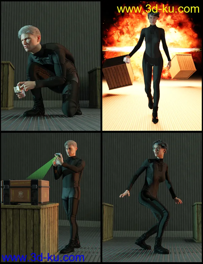 SpyStuff Props and Poses for Genesis 8模型的图片6