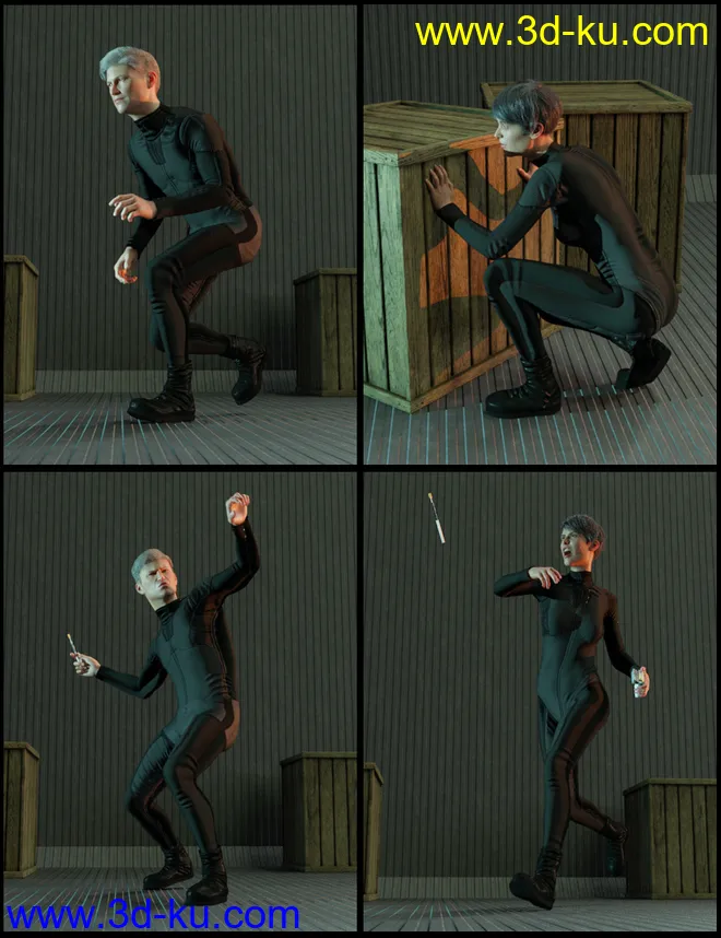 SpyStuff Props and Poses for Genesis 8模型的图片7