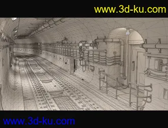 3D打印模型Subway Tunnel Environment的图片