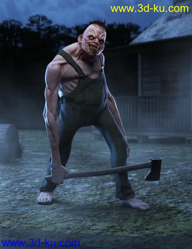 Summer Camp Killer HD for Genesis 8 Male模型的图片7