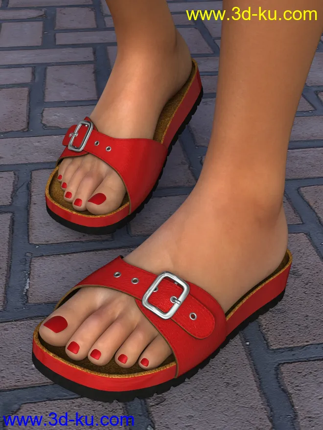Summer Sandals Volume 1 for Genesis 2, Genesis 3 and Genesis 8 Female(s)模型的图片2