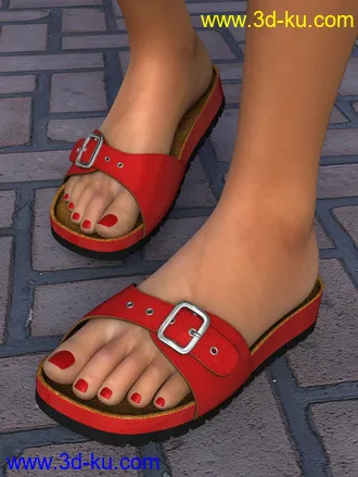 3D打印模型Summer Sandals Volume 1 for Genesis 2, Genesis 3 and Genesis 8 Female(s)的图片