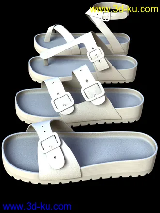 3D打印模型Summer Sandals Volume 1 for Genesis 2, Genesis 3 and Genesis 8 Female(s)的图片