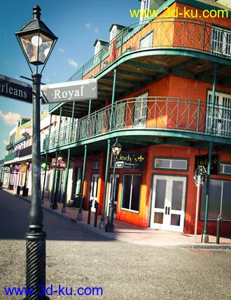 3D打印模型SW French Quarter - Lindy's Corner的图片