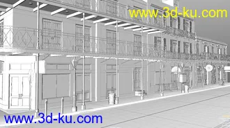 3D打印模型SW French Quarter - Lindy's Corner的图片