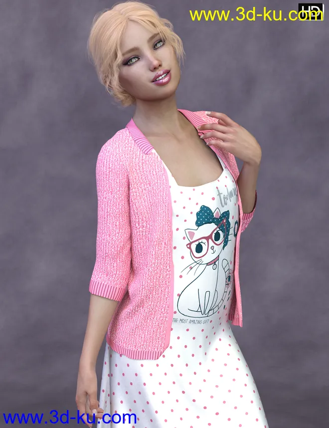 Teen Bianca HD for Genesis 8 Female模型的图片3
