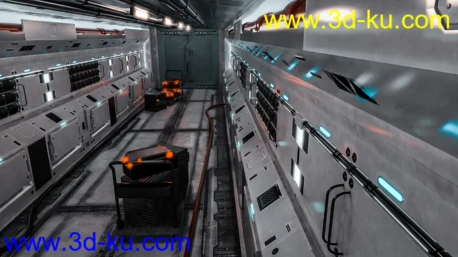 Tesla Scifi Corridor模型的图片4