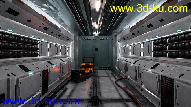 Tesla Scifi Corridor模型的图片5