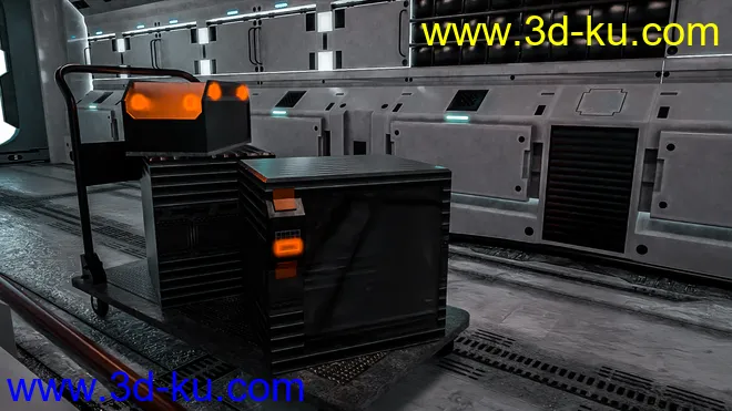 Tesla Scifi Corridor模型的图片6