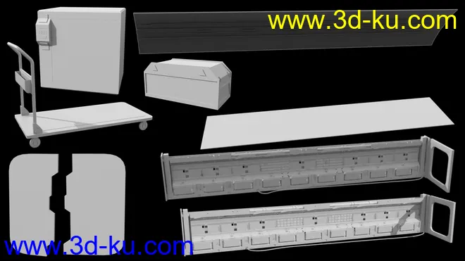 Tesla Scifi Corridor模型的图片8