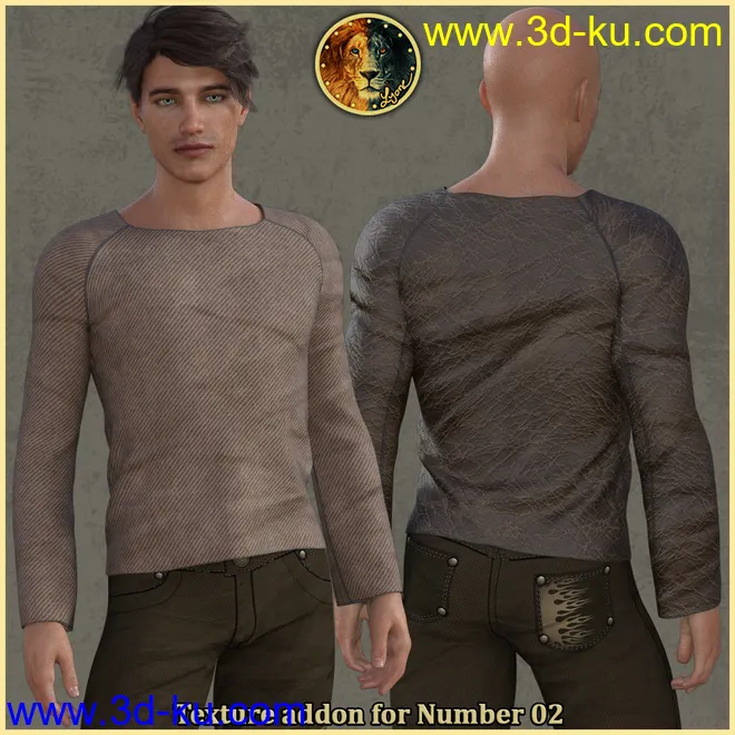 Texture addon for Number 02 outfit for G8M模型的图片1