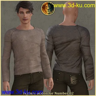 3D打印模型Texture addon for Number 02 outfit for G8M的图片