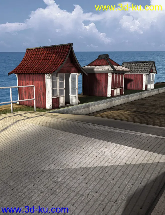 The Boardwalk Beach Huts模型的图片1