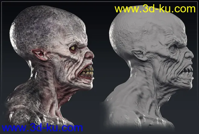 The Creature HD for Genesis 8 Male模型的图片8