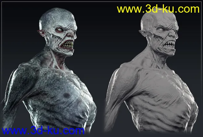 The Creature HD for Genesis 8 Male模型的图片12