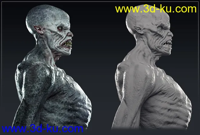 The Creature HD for Genesis 8 Male模型的图片13