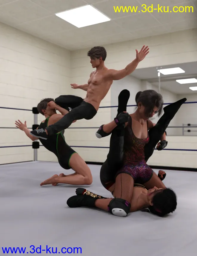 The Spectacle of Wrestling Poses for Genesis 8模型的图片1