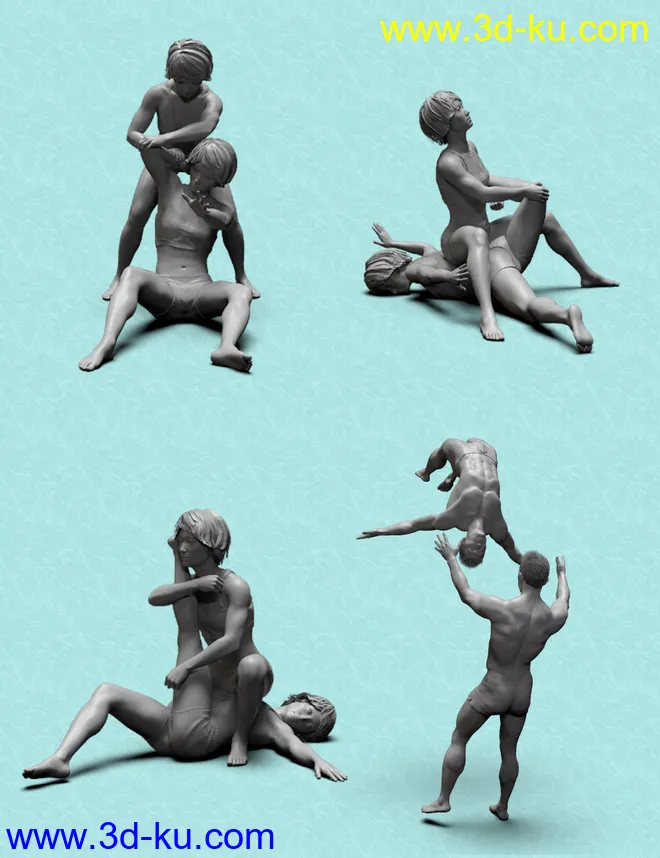 The Spectacle of Wrestling Poses for Genesis 8模型的图片4