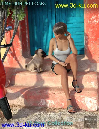 3D打印模型Time With Pet Poses for Genesis 8 Female的图片