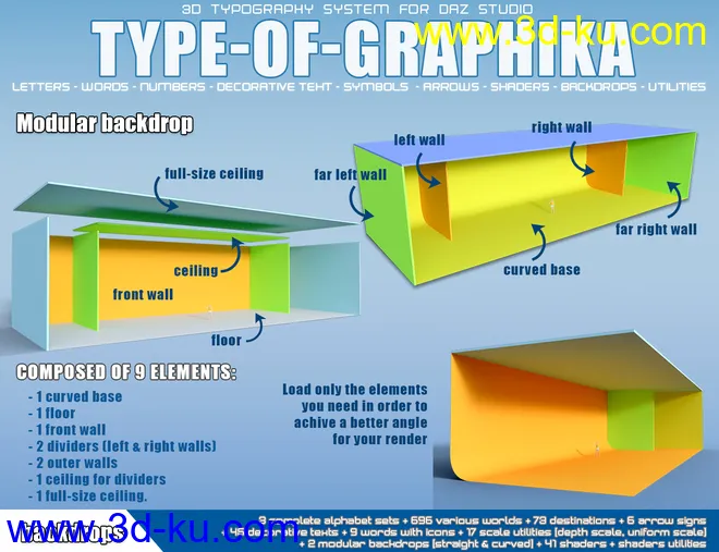 Type-of-Graphika Set - Find your Words in Daz Studio模型的图片9