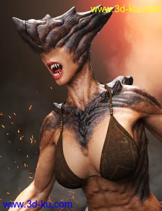 3D打印模型Uber Demoness HD for Genesis 8 Female的图片