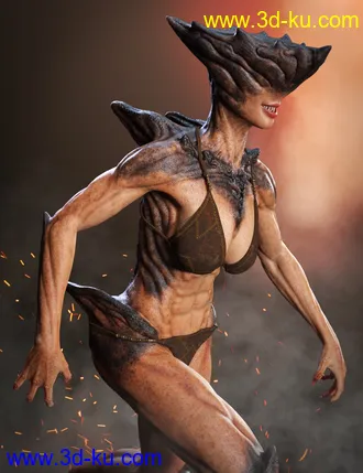 3D打印模型Uber Demoness HD for Genesis 8 Female的图片