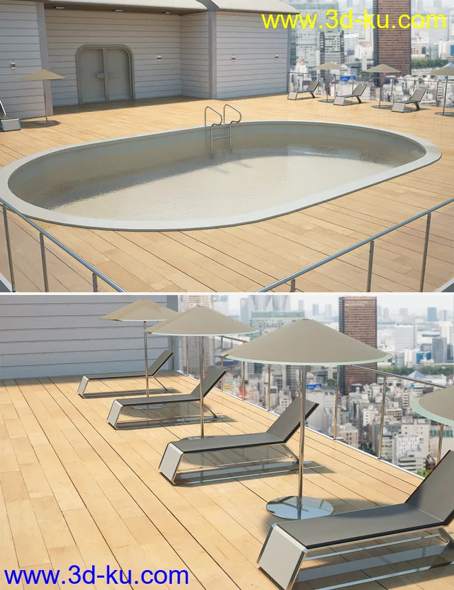Utopia Balcony with Pool模型的图片1