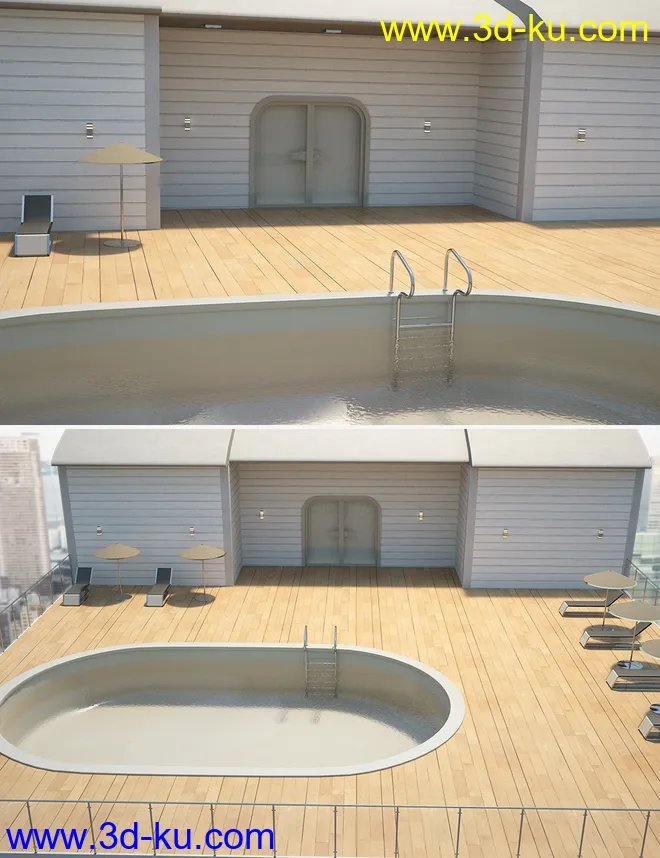 Utopia Balcony with Pool模型的图片2