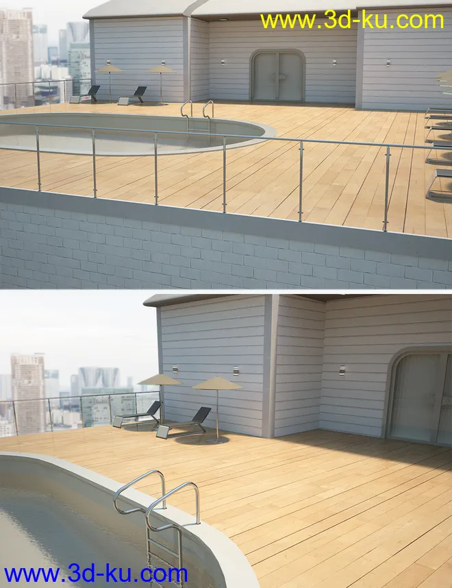 Utopia Balcony with Pool模型的图片3