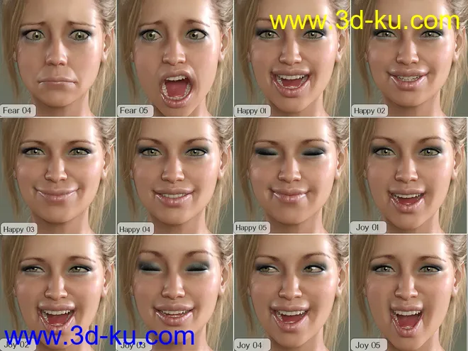 V 100 Expressions The Gold Collection for Genesis 8 Female模型的图片6