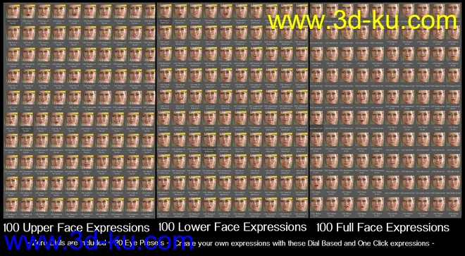 V 100 Expressions The Gold Collection for Genesis 8 Female模型的图片13