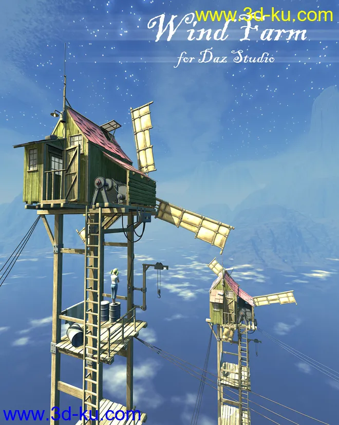 Wind Farm for Daz studio模型的图片1