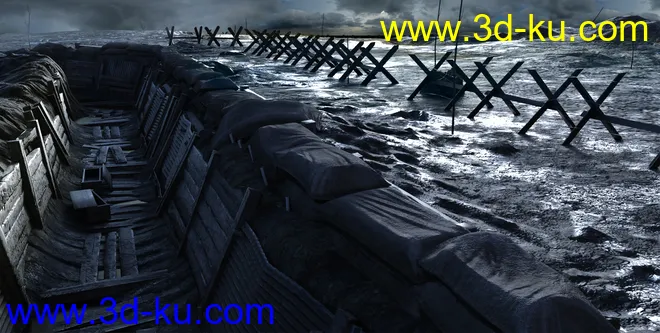 WW1 Trench, No Man's Land模型的图片5