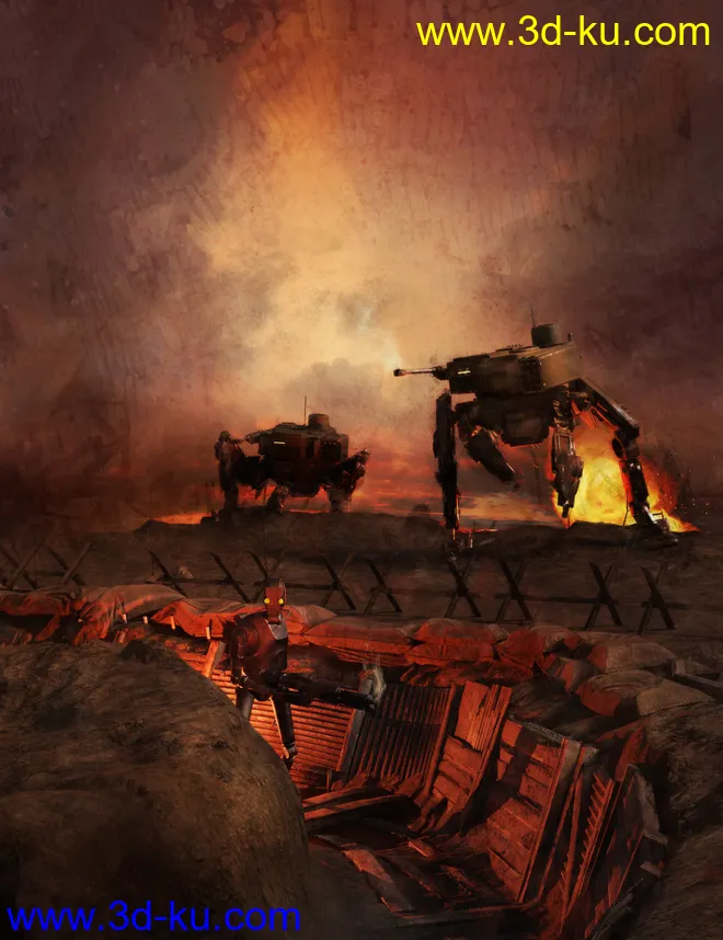 WW1 Trench, No Man's Land模型的图片6