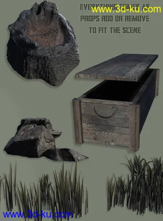 3D打印模型WW1 Trench, No Man's Land的图片